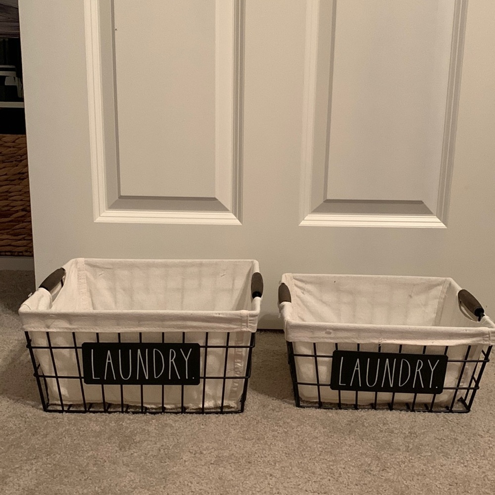 Rae Dunn “laundry” baskets (2 sizes)